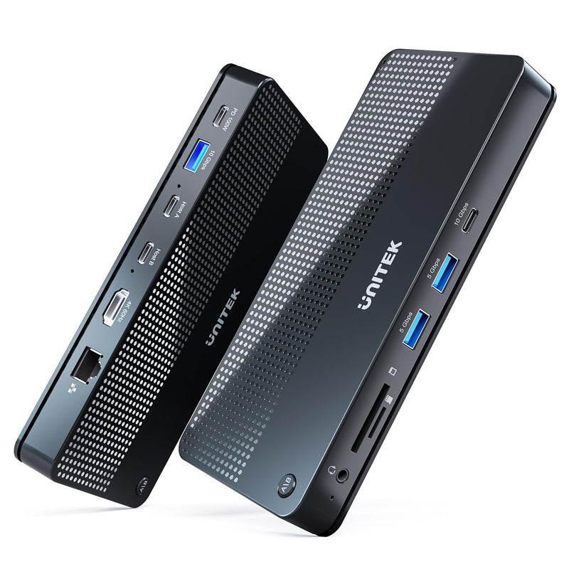 [AUSTRALIA] - USB C KVM Switch HDMI 4K@60Hz Unitek Switches Selector 2 Computers Sharing HD Monitor,Mouse, Keyboard,Printer, Scanner, One Button Switch Adapter with 2 Pack USB C Cables, Thunderbolt 3 Compatible All-in-One KVM 