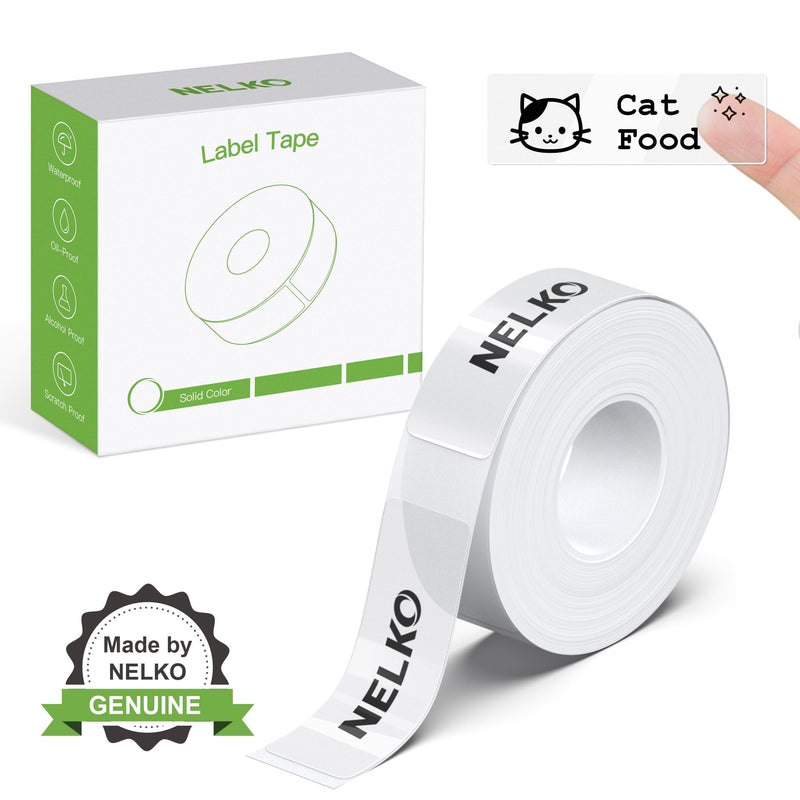 [AUSTRALIA] - Nelko Genuine P21 Label Maker Tape, Adapted Label Print Paper, 14x40mm (0.55"x1.57"), Standard Laminated Office Labeling Tape Replacement, Multipurpose of Home, Office, 180 Labels/Roll, Transparent 0.55"x1.57"(14mmx40mm)-1 Roll 