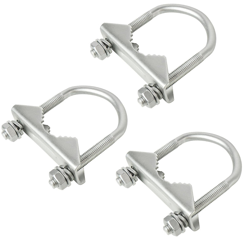 XRDS-RF Antenna Mount Clamp U-Bolt 3 PCS, Stainless Steel Antenna Mast Clamp V Jaw Block with U Bolts for Outside Home Antenna