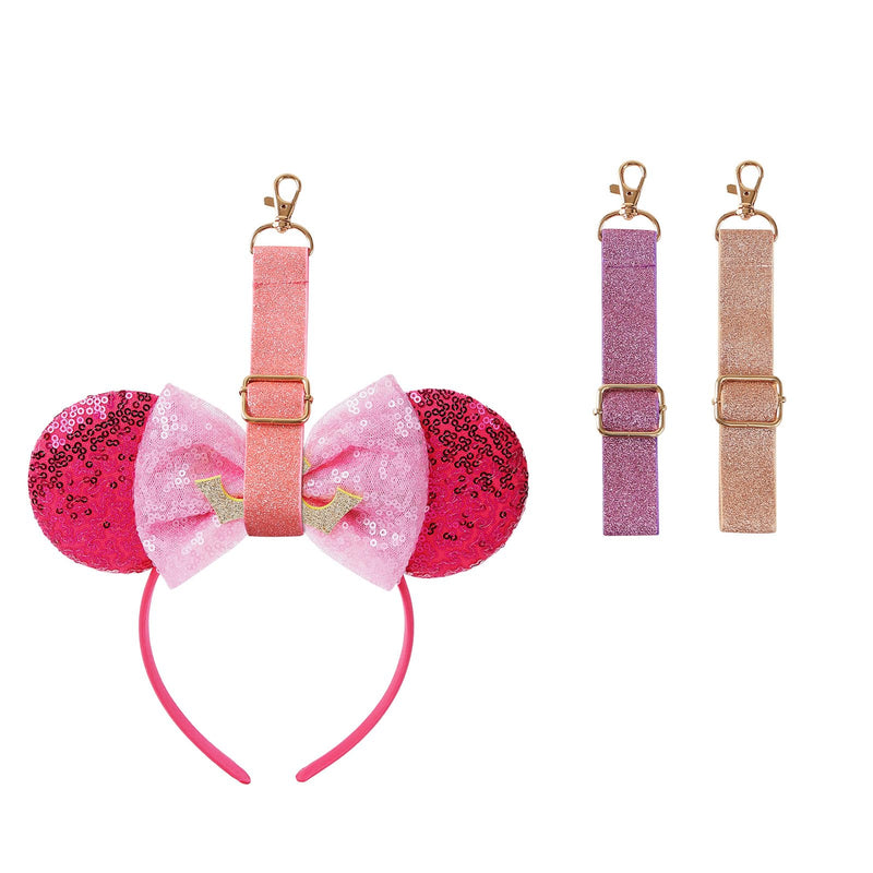 Fancheer 3Pcs Mouse Ears Headband Holder for Backpack Lanyard Strap Keychain Hanging Decor Organizer Trip Accessories Mouse Ears Holders