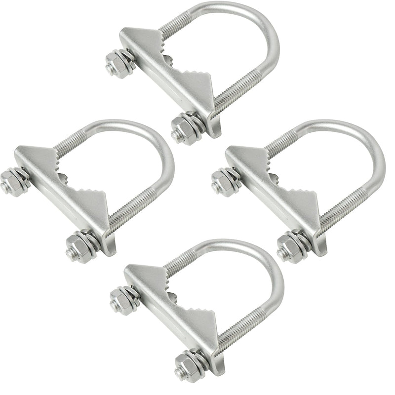 XRDS-RF Antenna Mount Clamp U-Bolt 4 PCS, Stainless Steel Antenna Mast Clamp V Jaw Block with U Bolts for Outside Home Antenna