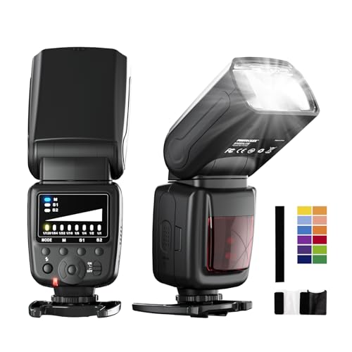 PHOTOOLEX Camera Flash Speedlite FK300, GN33, Manual S1/S2 Wireless