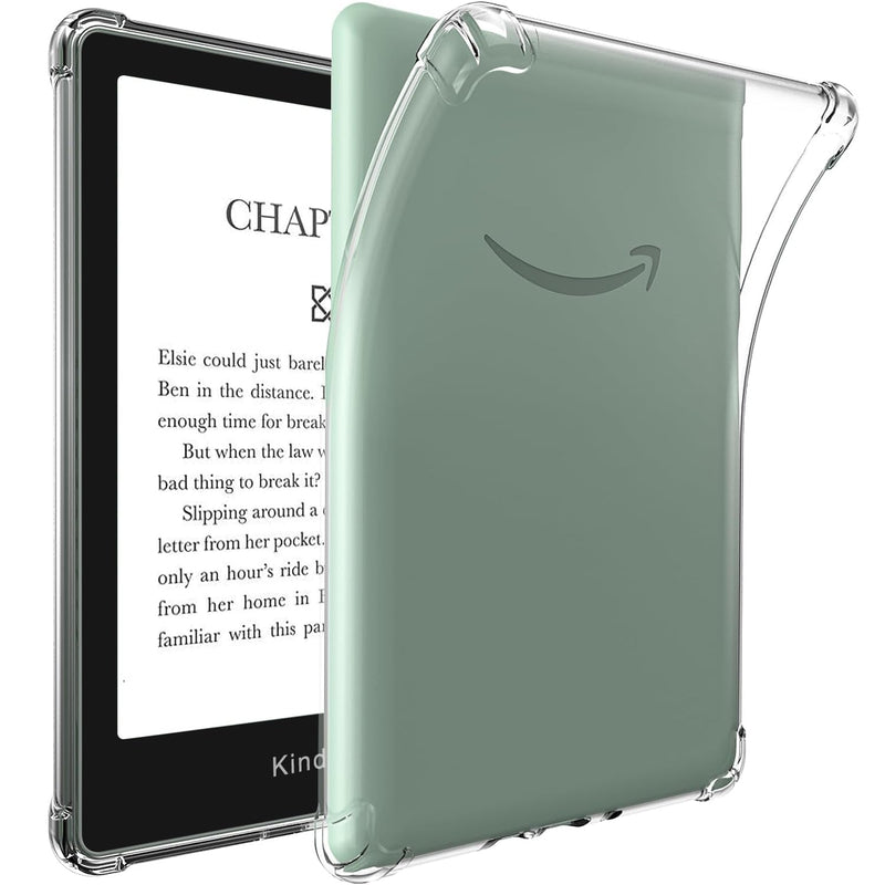 Clear Case for 6.8" Kindle Paperwhite (11th Generation-2021) and Kindle Paperwhite Signature Edition, Thin Slim Lightweight Scratch Proof Silicone Rubber TPU Back Cover - Transparent For 6.8" Kindle Paperwhite (11th Generation-2021)