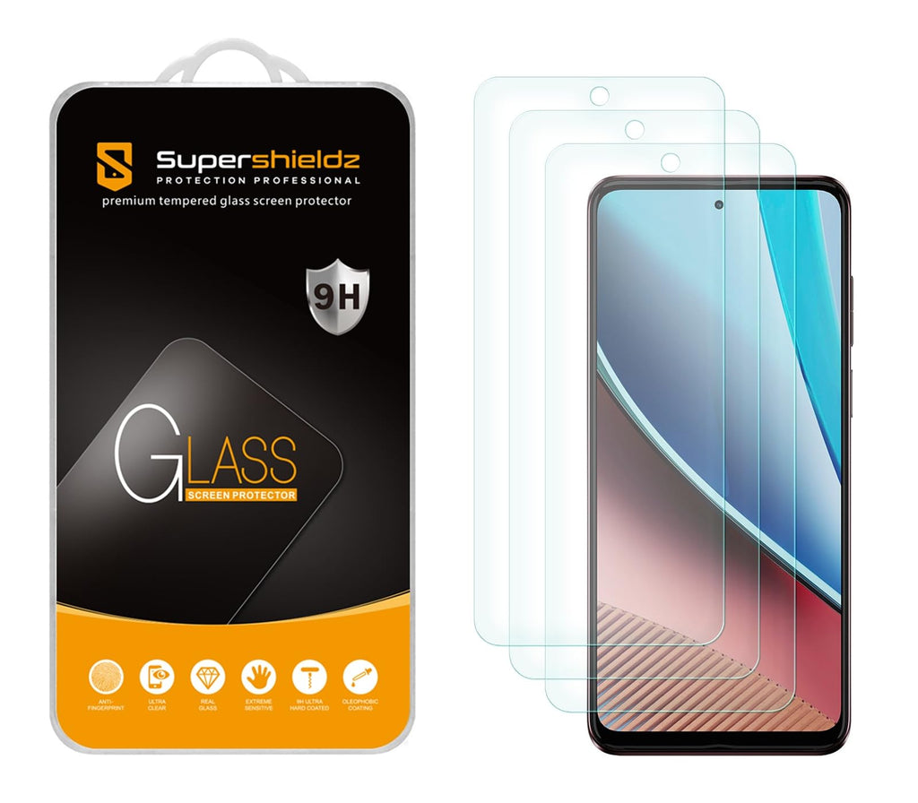 Supershieldz (3 Pack) Designed for Motorola Moto G Stylus (2023) [Not Fit for 5G Model] [Not Fit for 2022/2021/2020 Version] Tempered Glass Screen Protector, Anti Scratch, Bubble Free
