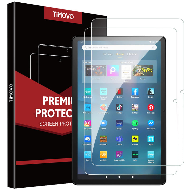 TiMOVO Screen Protector for Fire Max 11, Tempered Glass Screen Protector Compatible with All-New Fire Max 11, Anti Scratch/Ultra Clear, 2 Pack