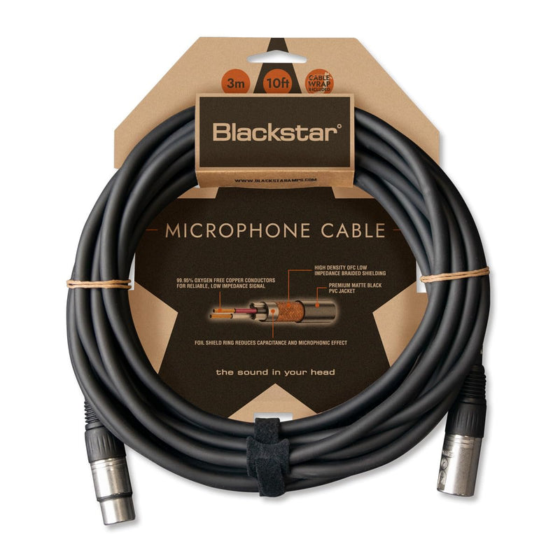 Blackstar Microphone Cable, XLR (BSCABLEXLR10FTFM) 10 ft