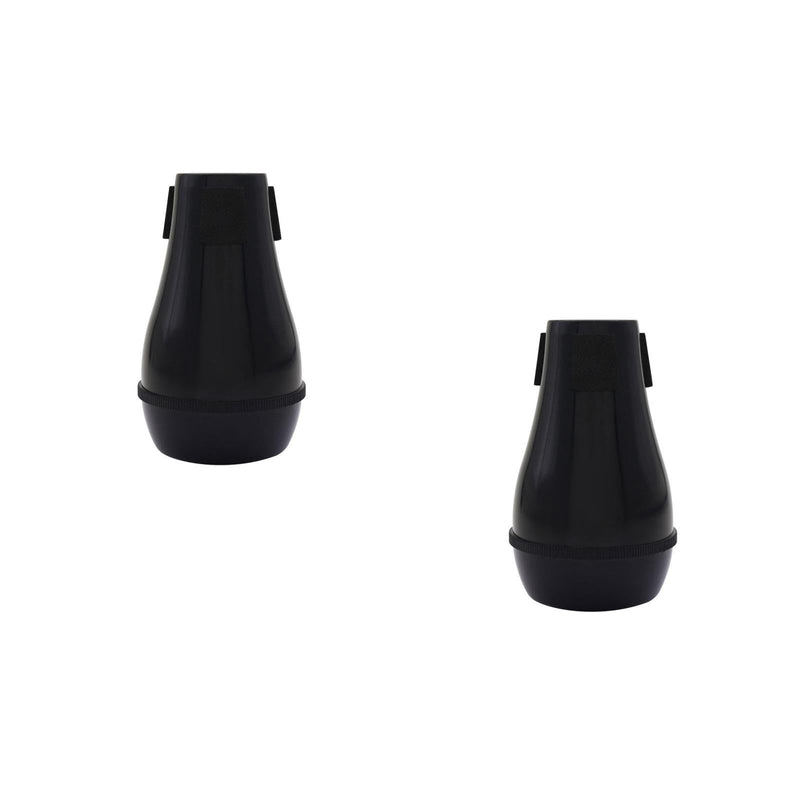 SUPVOX 2pcs Trombone Mute Plastic Tenor Trombone Straight Mute Lightweight for Practice Easy to Install Reusable Accessory for Musicians 13.2X8X4.8CMx2pcs Blackx2pcs