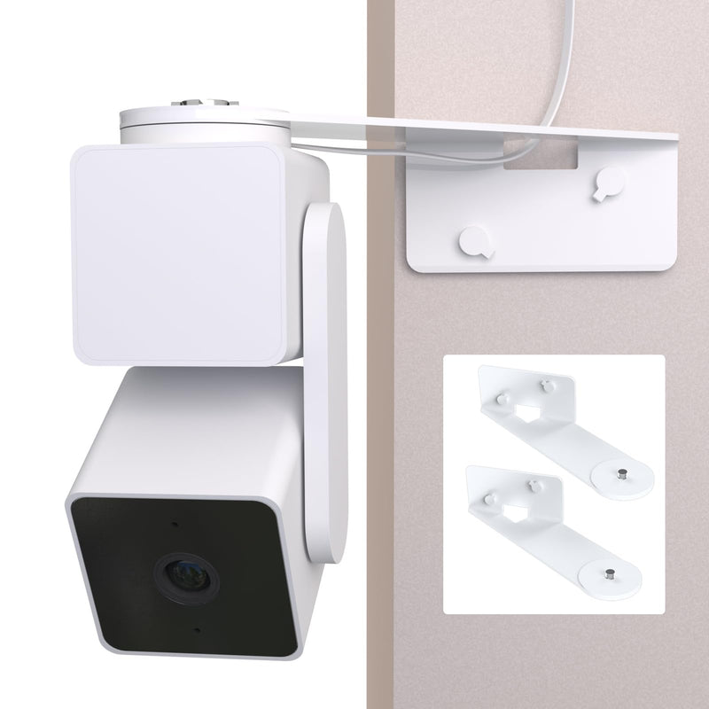 Outside Corner Wall Mount Bracket for Wyze Cam Pan V3 (NOT Included Camera), Make Cam Pan V3 Cover Both Sides of The House 270 Degrees, Maximizing Coverage Reduce Blind Spots (Pack of 2, White) Pack of 2 (NOT Included Camera)