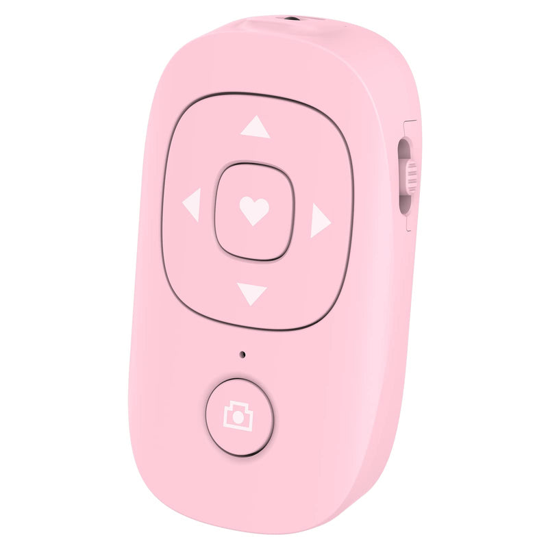 Symcode Upgrade TIK Tok Bluetooth Remote Control Kindle App Page Turner, Video Recording Remote,Kindle TIKTok Page Turner Play/Pause Infrared Universal Remote Control Pink