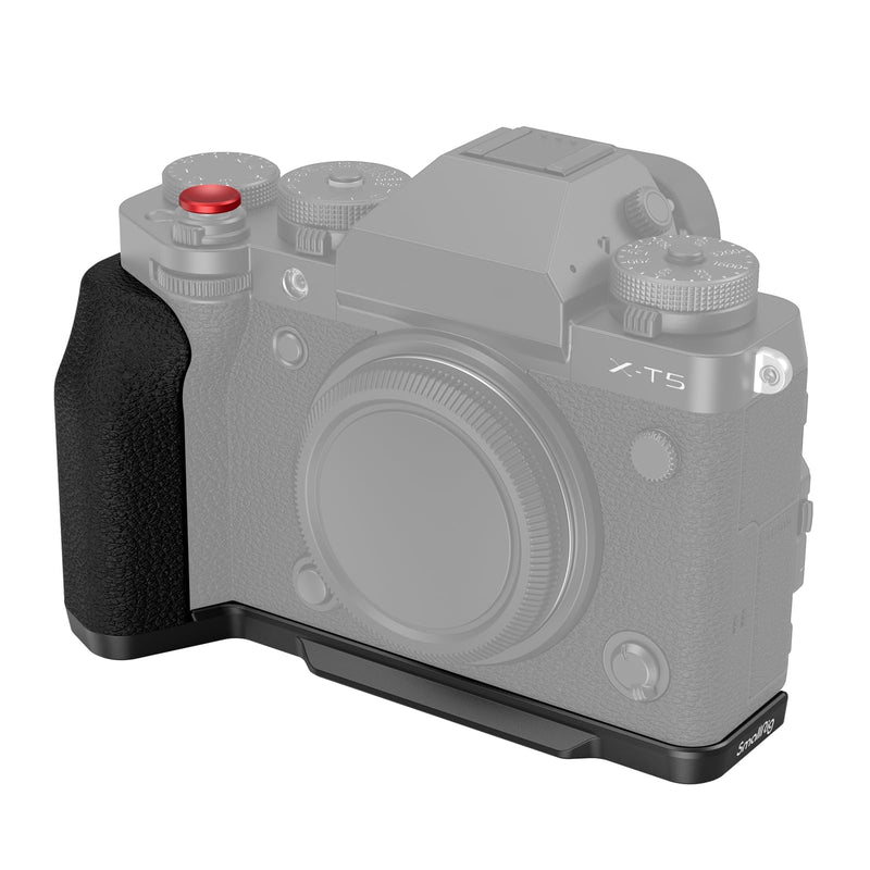 SmallRig X-T5 L-Shape Grip for FUJIFILM X-T5 Camera, Built-in Quick Release Plate for Arca, 1/4"-20 Holes, Ergonomic Silicone Handgrip, Shutter Button (Black) - 4260 Black