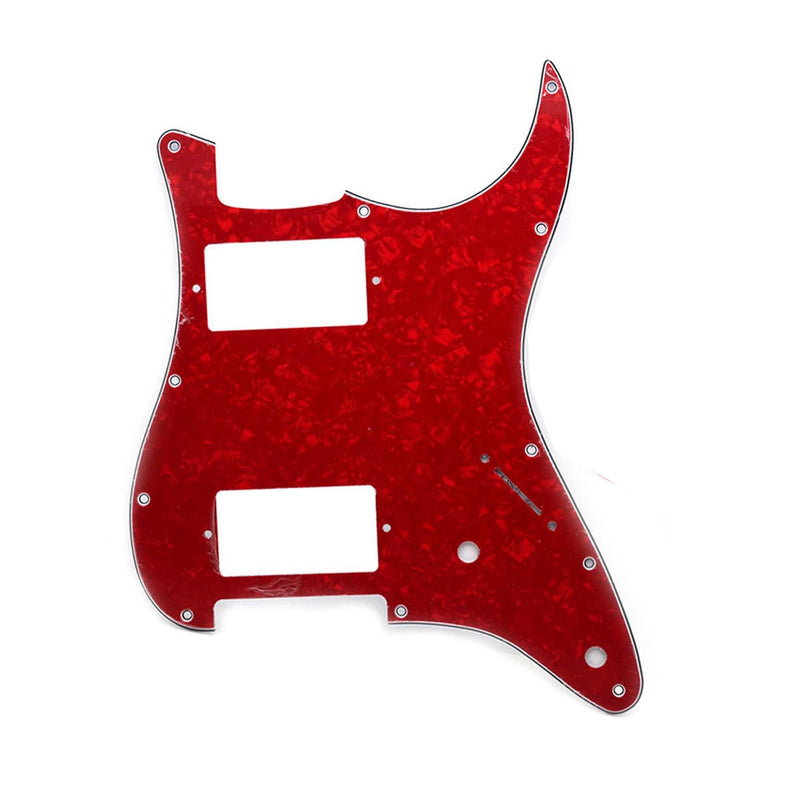 11 Hole Guitar Strat Pickguard HH Humbucker for Fender Standard Stratocaster Modern Style Red Pearl