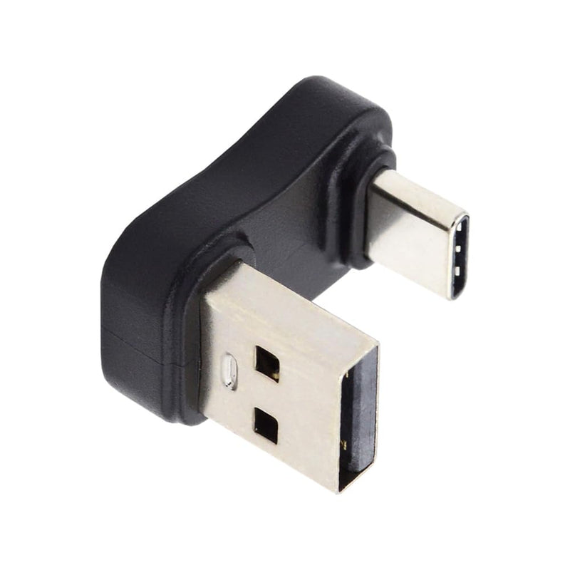 xiwai USB 3.1 Type C Male to USB3.0 A Type Male 10Gbps Data Down Opposite U Shape Back Angled Charge Adapter 90 Degree for Laptop Phone