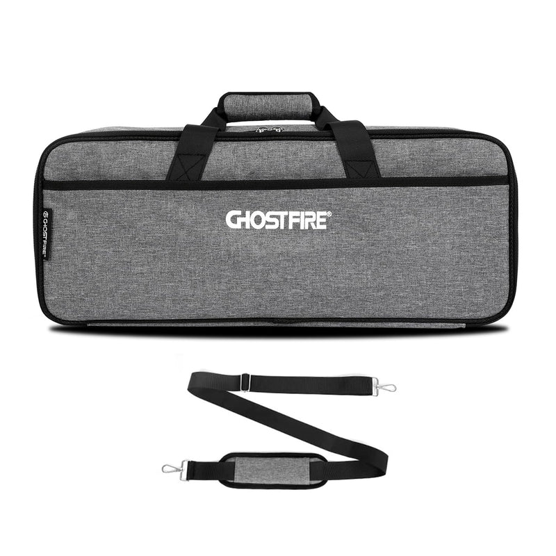 Ghost Fire Guitar Pedal Board Bag Effect Pedalboard Bag Accessory Storage Bag Carry Case 20.4x7.8x3.5in 20.4"x7.8"