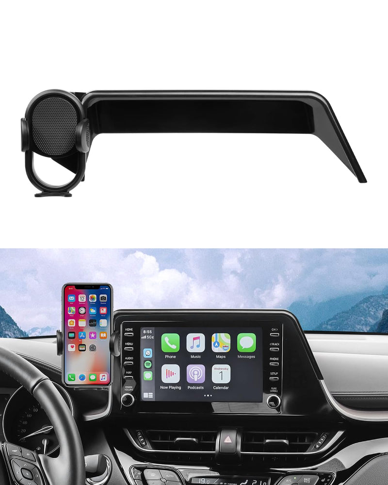 Autorder Custom Fit for Car Phone Holder 2019-2022 Toyota C-HR CHR Accessories Phone Mount with Dash Organizer 8" Screen Cell Phone Automobile Cradles Hands-Free 360 Degree Rotation Toyota C-HR 2019-2022 2019-2022 Toyota C-HR 8-inch