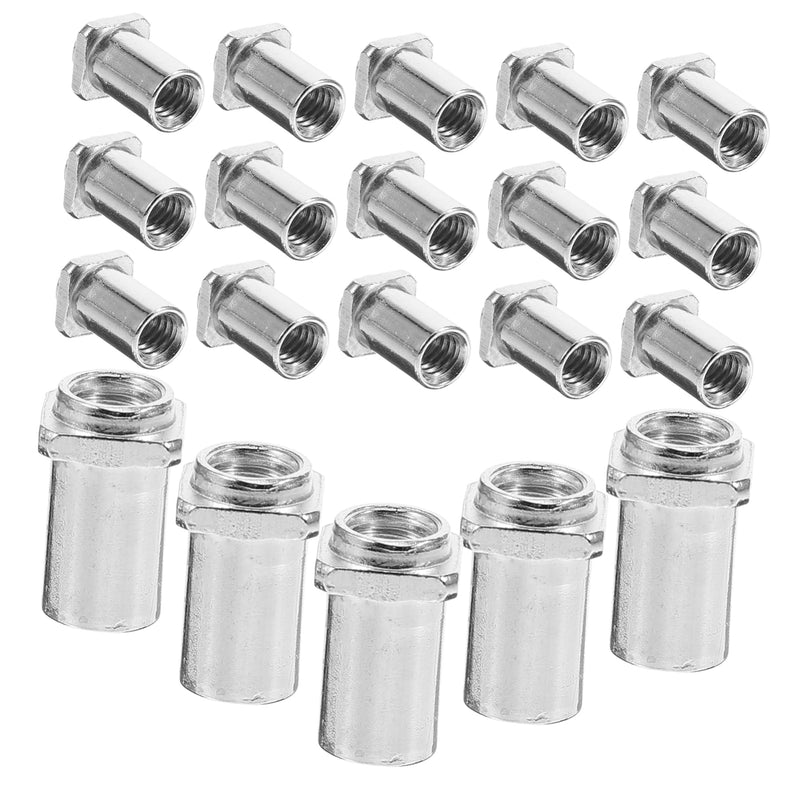 20pcs Metal Guitar Floor Roller Electric Guitar Tuner Drum Stand Sleeve Spare Part for Tom Lug Drum Swivel Nuts Swivel Nuts for Tom Lug Drum Accessory Floor Drum Accessory Screw M5 1.5x0.9cm 0.6mm