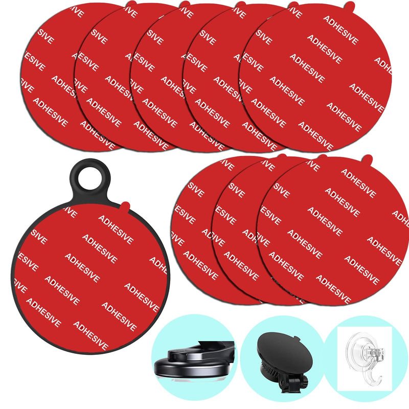 8 Pack 3.15"(80mm) Very High Bond Sticky Adhesive Replacement,Circle Double Sided Pads Gule for Dashboard/Windshield Suction Cup Phone Holder Car DVR Home Suction Hooks GPS Navigation (Red) Red