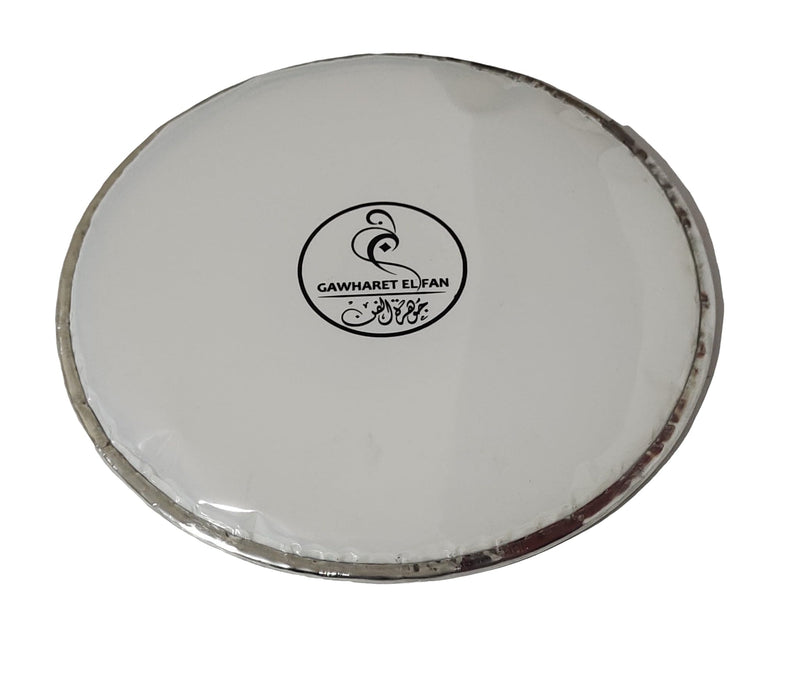 pack of 2 Gawharet El Fan drum Head/Skin for Doumbek/Darbuka 8.75"/9" transparent (Clear) /White (White 8.75") White 8.75"