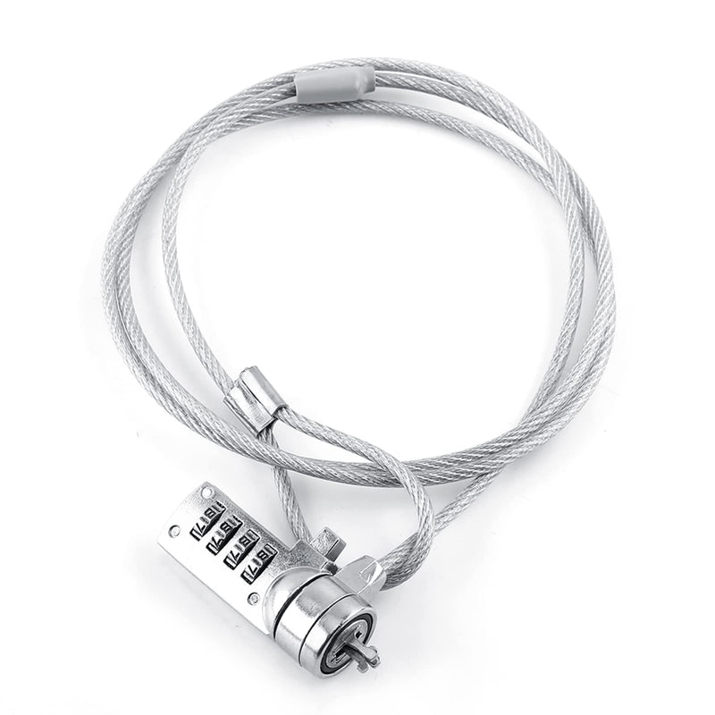 Laptop Locking Cable, Digit Password Lock, 110cm 4 Digit Password Combination Security Lock Cable Laptop Theft Deterrent Security Locks Computer Lock for Notebook PC