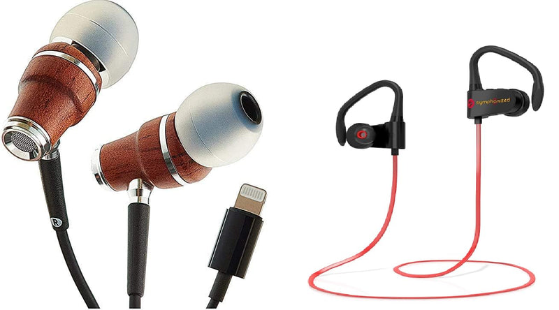 Symphonized Save Up to 21% on MFI Earbuds for iPhone + PWR Wireless Neckband Bluetooth Headphones Set