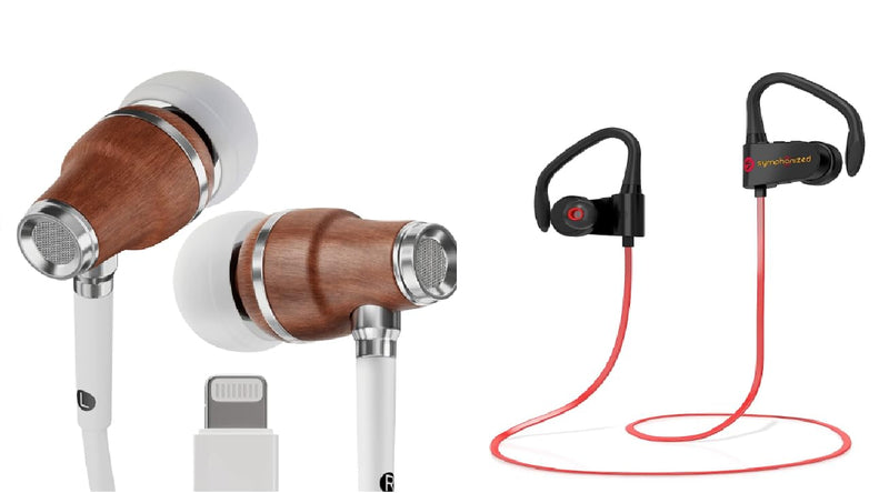 Symphonized on MFI Earbuds for iPhone + PWR Wireless Neckband Bluetooth Headphones Set