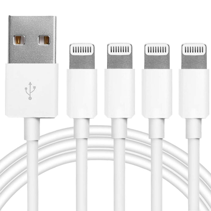 [AUSTRALIA] - 4Pack [Apple MFi Certified] Charger Lightning to USB Charging Cable 6FT Cord Compatible iPhone 14/13/12/11 Pro/11/XS MAX/XR/8/7/6s Plus,iPad Pro/Air/Mini,iPod Touch 4 