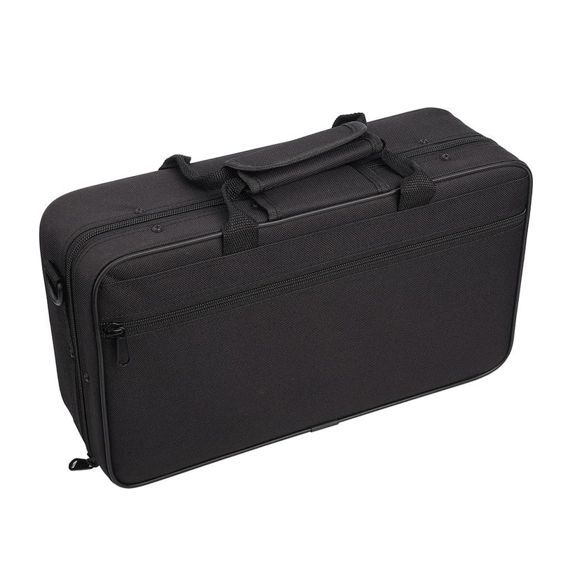 Black Clarinet Case Clarinet Gig Bag Waterproof Oxford Fabric Clarinet Storage Bag with Detachable Adjustable Strap