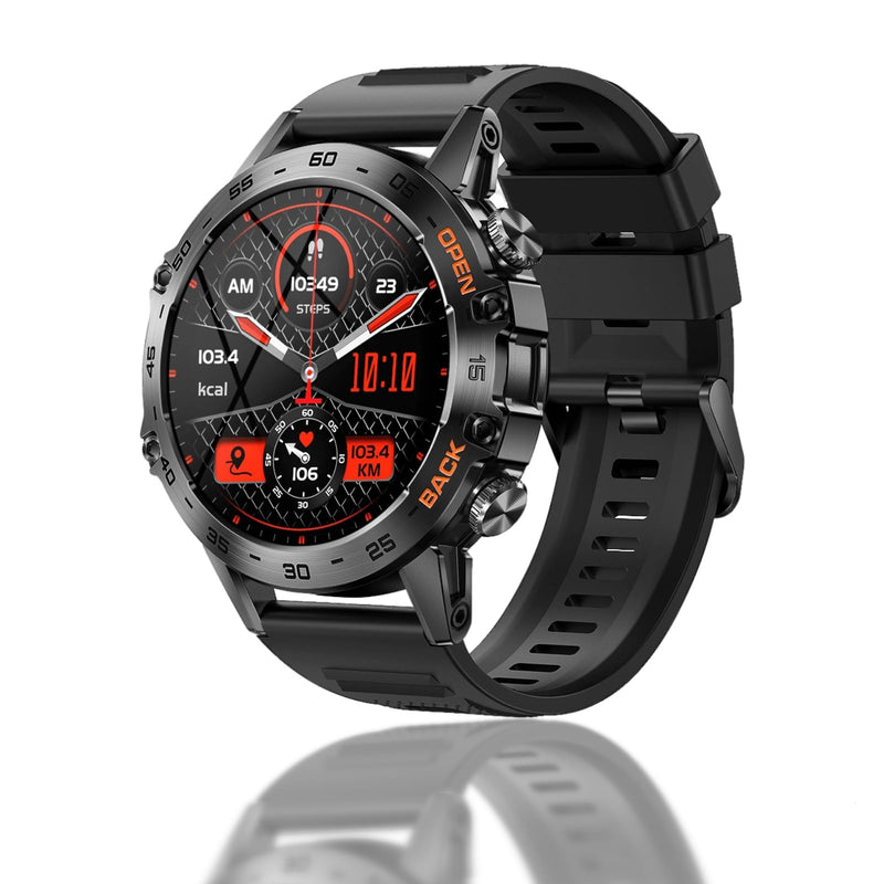 Diyeeni K52 Smart Watch for Men, Outdoor Bluetooth Sports Watches, 1.39in HD Fitness Sleep Monitor for Android iOS, with Pedometer Sport Mode