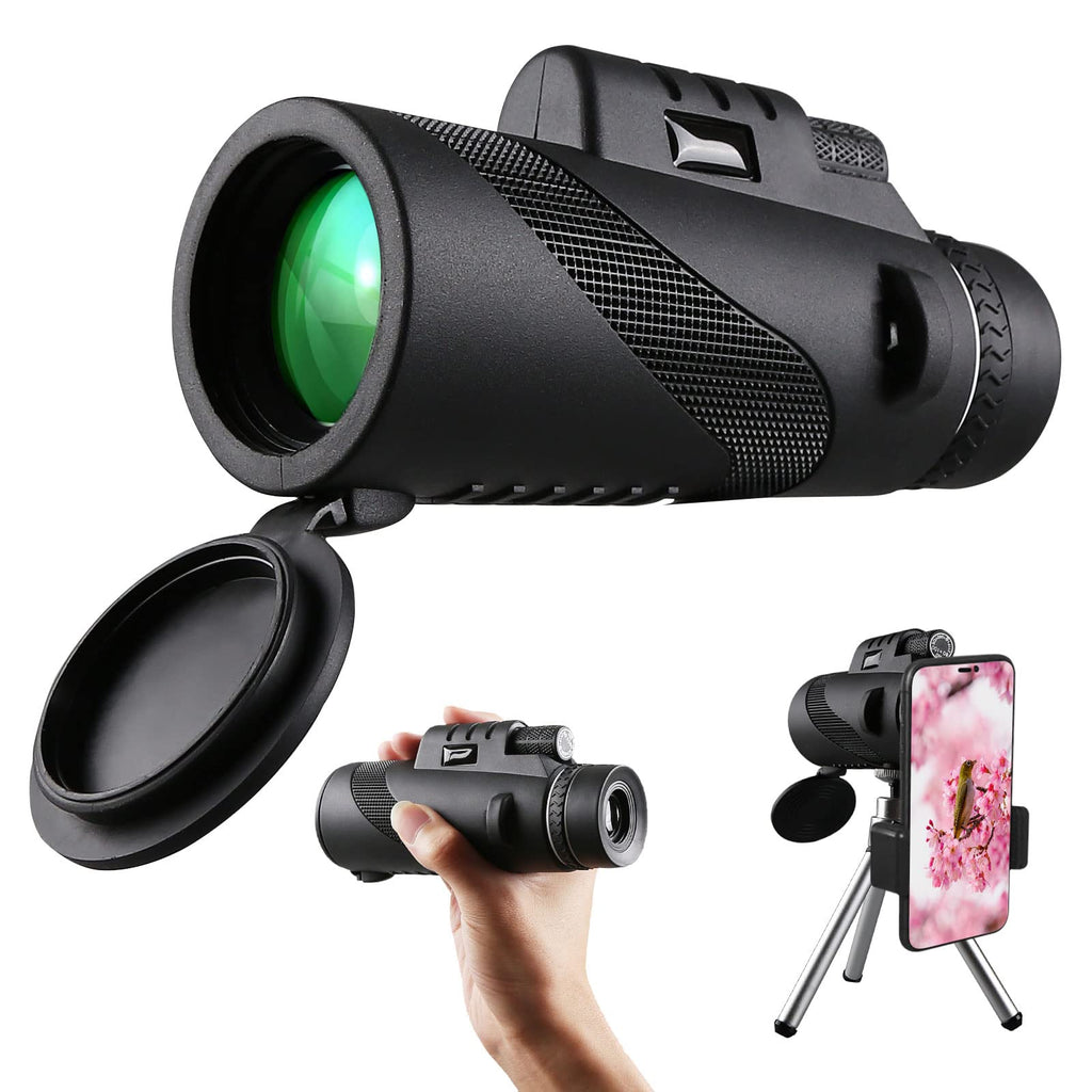 Monocular-Telescope High Powered Monocular for Adults Monocular for Smartphone Adapter Monocular Telescope Hunting Wildlife Bird Watching Travel Camping Hiking (3.4" D x 3.3" W x 3.1" H) 3.4"D x 3.3"W x 3.1"H