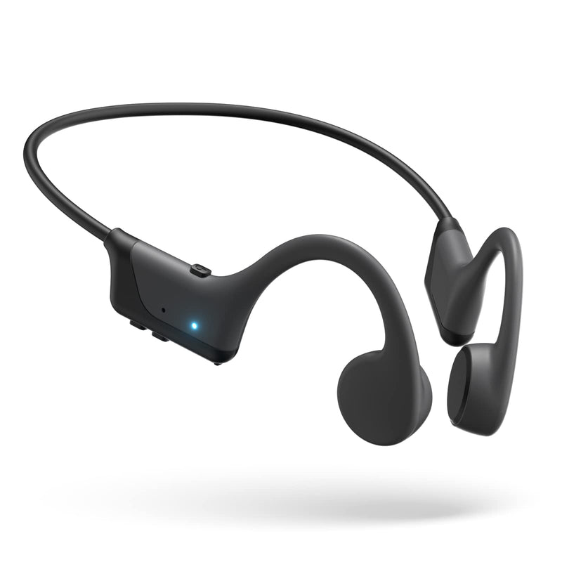 Siniffo Bone Conduction Headphones, 2023 Upgrade Open-Ear Wireless Bluetooth Workout Headphones with Microphones, 8Hr Playtime, Waterproof Wireless Earphones for Sports, Running, Gym, Hiking, Cycling Black