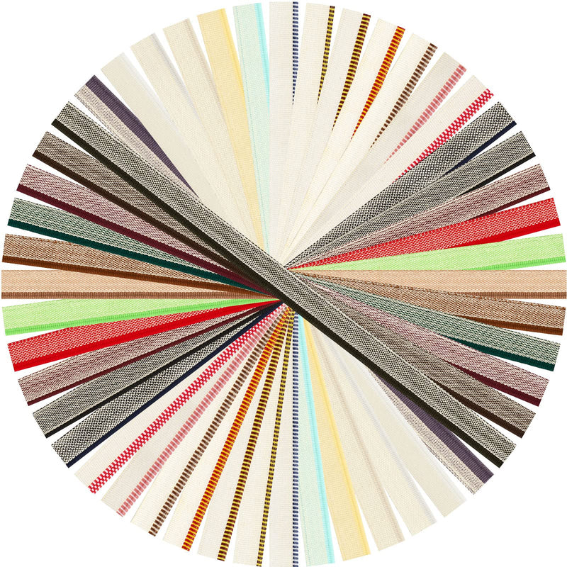 24 Pcs Book Binding Headbands 11.8 Inches Long 0.5 Inch Wide Cotton Book Headband Repair Book Cloth Kit Book Binding Materials for Beginners DIY 24 Colors Cuttable School Bookbinding Supplies