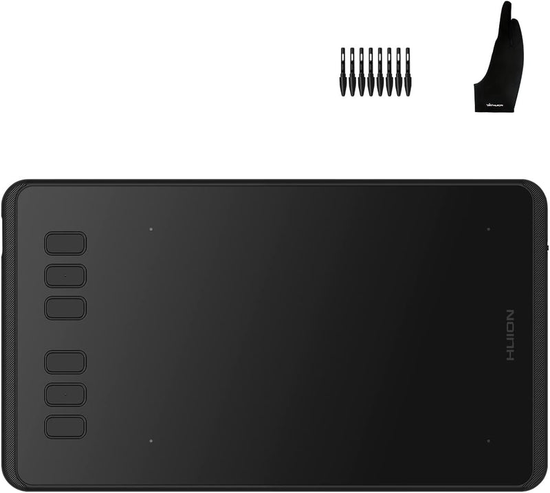 HUION Inspiroy H640P Drawing Tablet Bundle with HUION Artist Drawing Glove Large Size