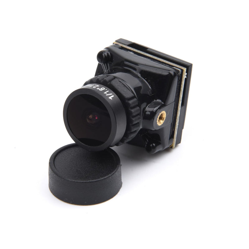 1800TVL FPV Camera Mini 2.1mm Lens 1/1.8 Camera 5V-40V PAL/NTSC with for OSD Internal Adjustable for RC FPV Racing Drone Black 1800TVL