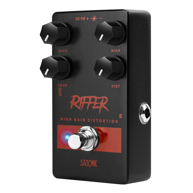 [AUSTRALIA] - Satone S811 Riffer High Gain Distortion Electric Guitar Effect Pedal - High Gain Distortion Effect Preset Acoustic Metal Pedal with True Bypass 