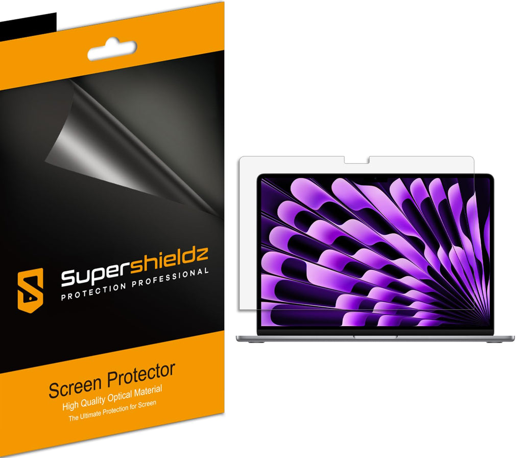 Supershieldz (3 Pack) Designed for Macbook Air 15 inch (2023) Screen Protector, High Definition Clear Shield (PET)