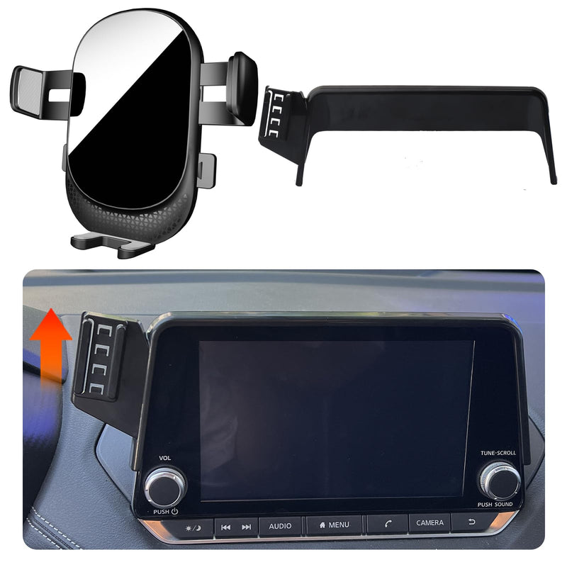 Car Phone Holder for Nissan Altima 2019-2025 8-inch Screen | [Not Fit 7-in & 12.3-inch Screen] Auto Accessories Auto Lock Hands Free Cell Phone Mount Car fits for iPhone & All Smartphone For Altima 2019-2025,8-inch Screen
