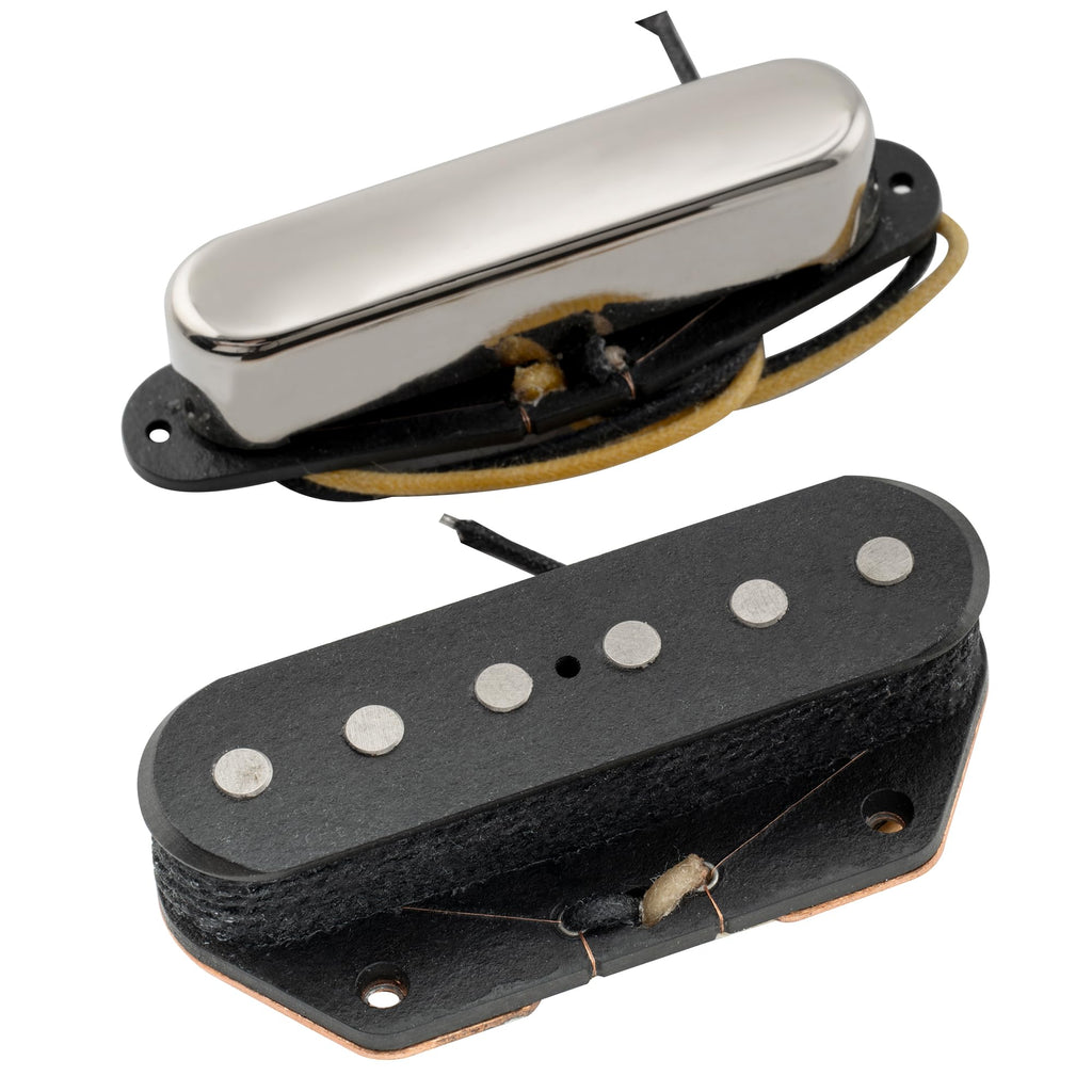 The Revival Pickups RPT1 TG Specials Vintage Alnico 5 Tele Pickups Set Neck Bridge Pickup for Telecaster Style Electric Guitar, Nickel