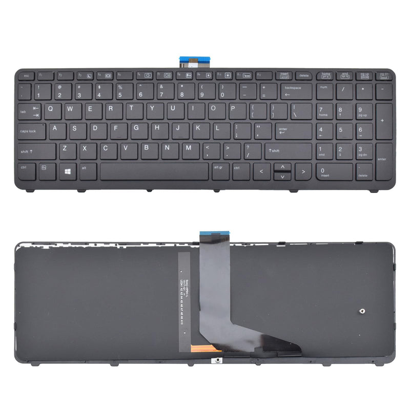 SUNMALL Replacement Keyboard Compatible with HP ZBOOK 15 G1 ZBOOK 15 G2 ZBOOK 17 G1 ZBOOK 17 G2 Series (with Backlight,NoPointer)