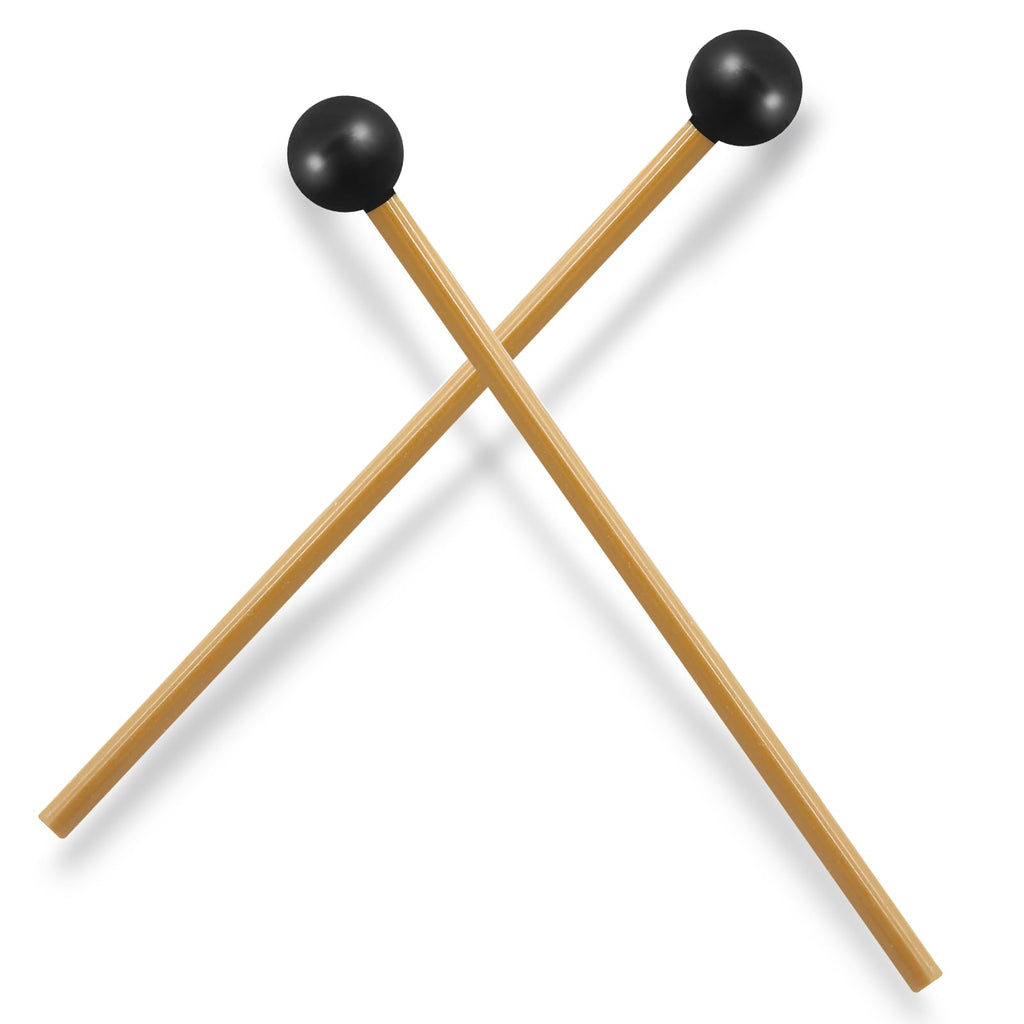 Luomorgo 2 Pcs Glockenspiel Mallets, Xylophone Mallets Rubber Bell Mallets Percussion with Wood Handle, 8 Inch Drumsticks for Bell Stick, Tongue Drum Mallets