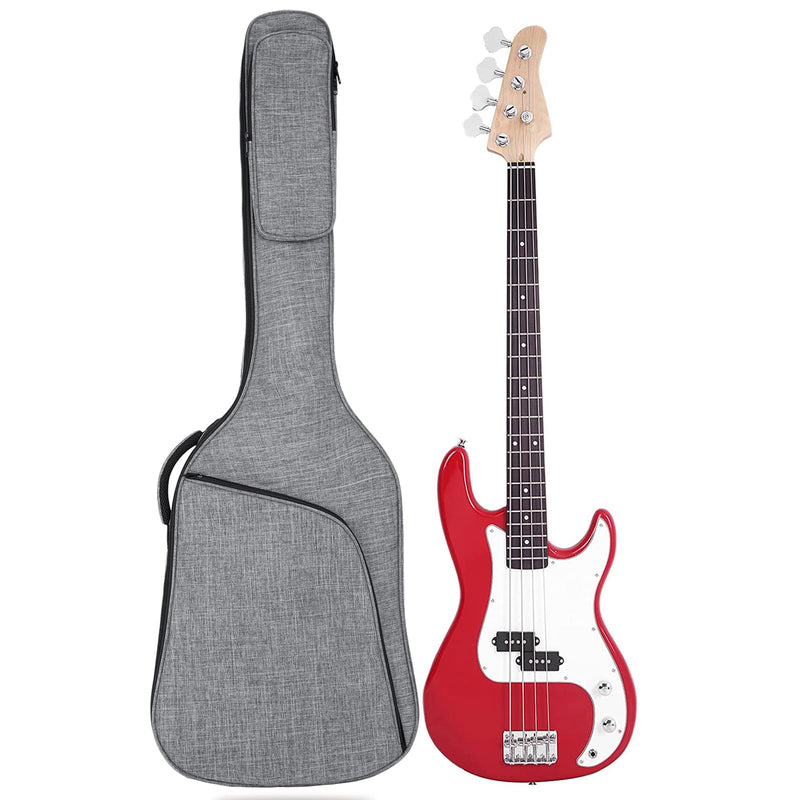 Bass Guitar Bag, Bass Gig Bag 7MM Padding Soft Electric Bass Guitar Case Backpack with Pockets, Grey Grey-1