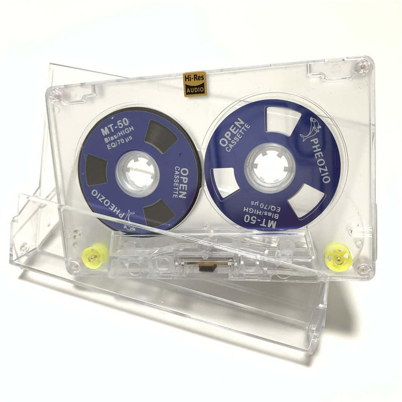 Generic Reel to Reel Blank Audio Cassette Tape for Music Recording - Normal Bias Low Noise - 48 Minutes - Transparent Acrylic - 1 Pack Blind Box Includes 1 of 54 Styles