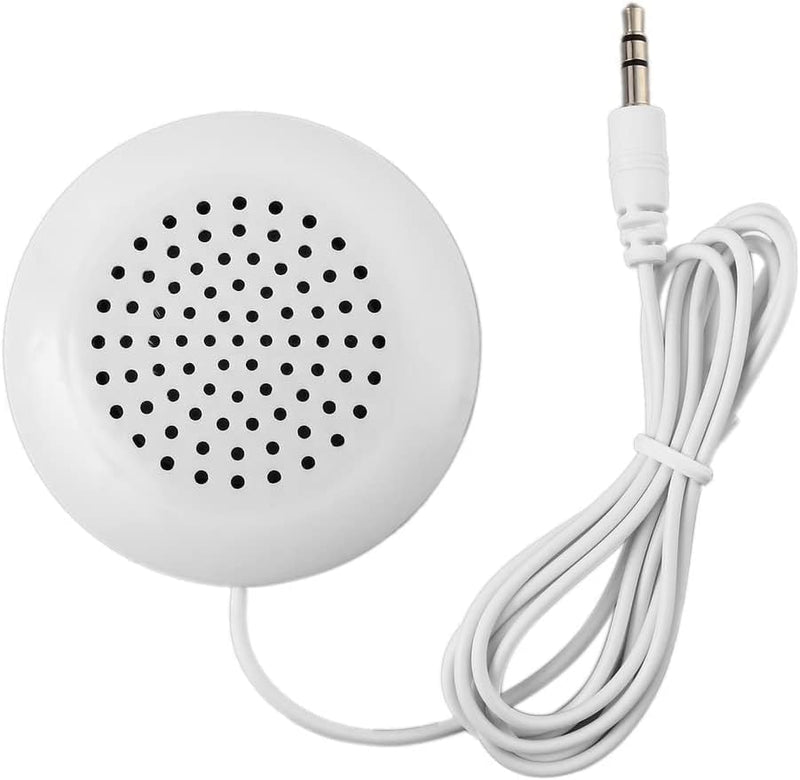 Pillow Speaker, Portable 3.5mm Mini Pillow Stereo Outdoor Speaker for iOS, iOS, iOS, MP3, MP4, Android, CD Player etc,- White