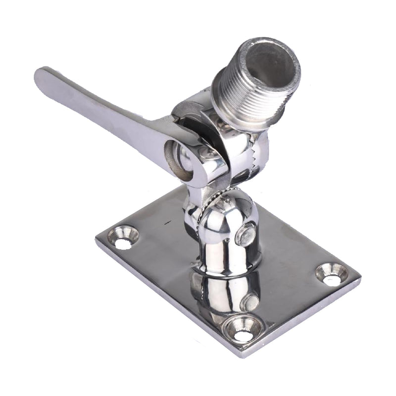 [AUSTRALIA] - NovelBee Marine VHF Antenna Mount,316 Stainless Steel Antenna Adjustable Base Bracket Holder for Boats 