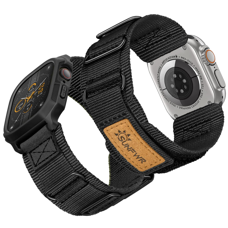 Bundle of the Rugged Nylon Velcro Apple Watch Band (Black)