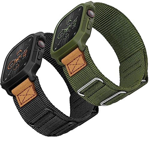 Bundle of the Rugged Nylon Apple Watch Band (Army green/Black)