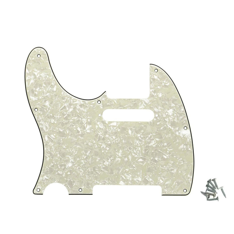 Left Handed 8 Hole Guitar Tele Pickguard Fit USA/Mexican Standard Telecaster Pickguard Aged Pearl