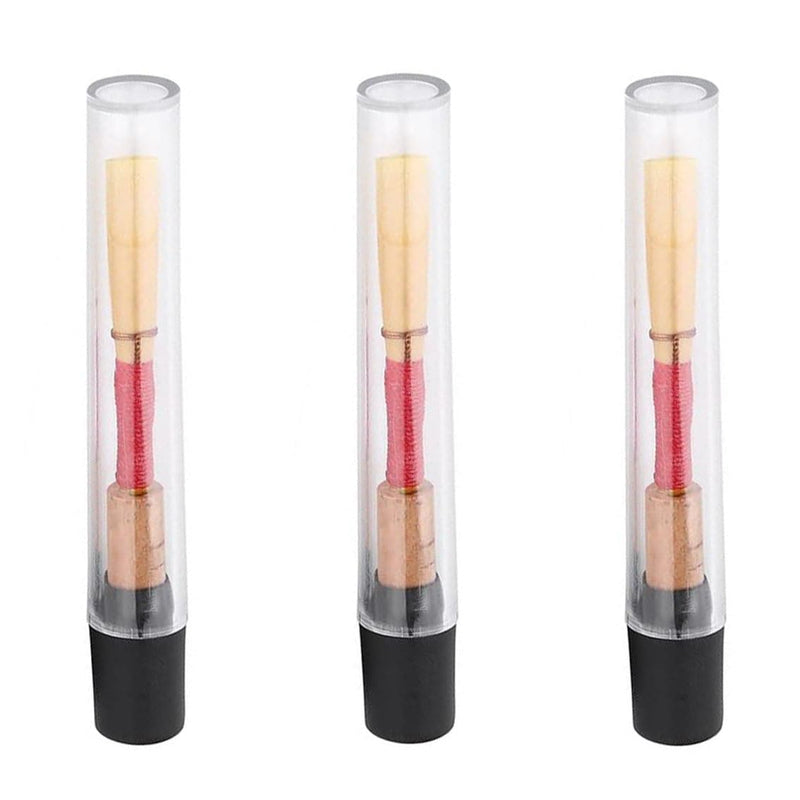 3Pcs Oboe Reed Medium Soft Oboe Reeds Handmade Oboe Reed for Beginners Wind Instrument Parts with Transparent Plastic Storage Box (Red)