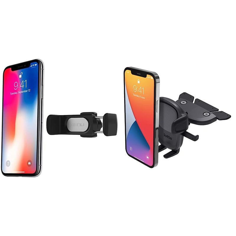 Kenu Airframe Pro Universal Car Phone Mount + iOttie Easy One Touch 5 CD Slot Car Phone Mount