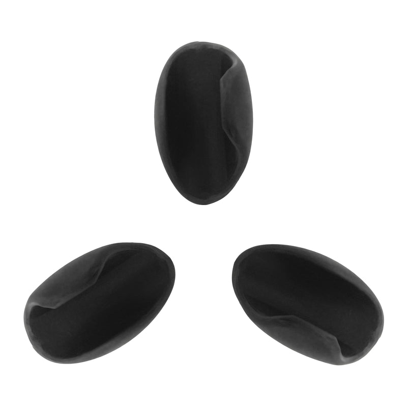 3Pcs Black Flute Thumb Rest Cushion, Soft Silicone Finger Cover for Flute Wind Instrument