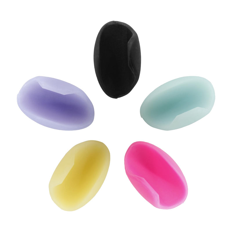 5Pcs Flute Thumb Rest Cushion, Soft Silicone Finger Cover for Flute Wind Instrument, 5 Colours