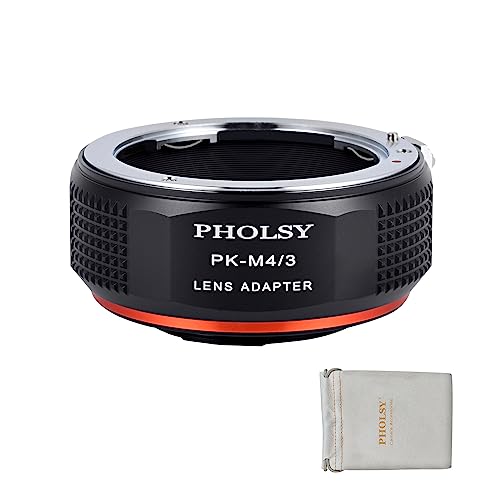 PHOLSY Lens Adapter Compatible with Pentax K Lens and MFT M4/3 Camera Pentax K to M4/3